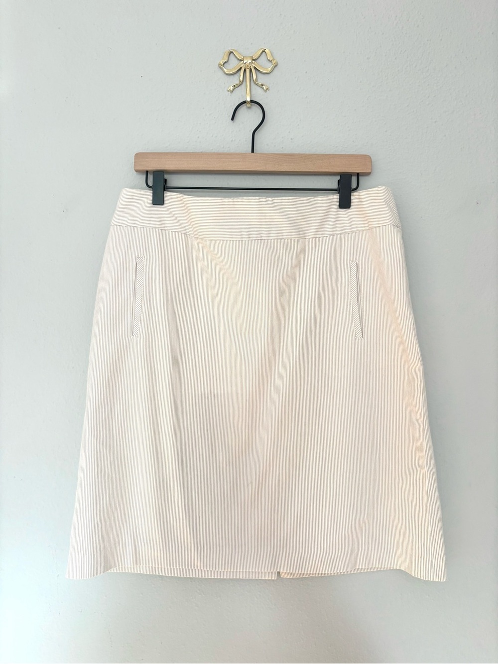 Sandro Cream A-Line Skirt with Subtle Texture